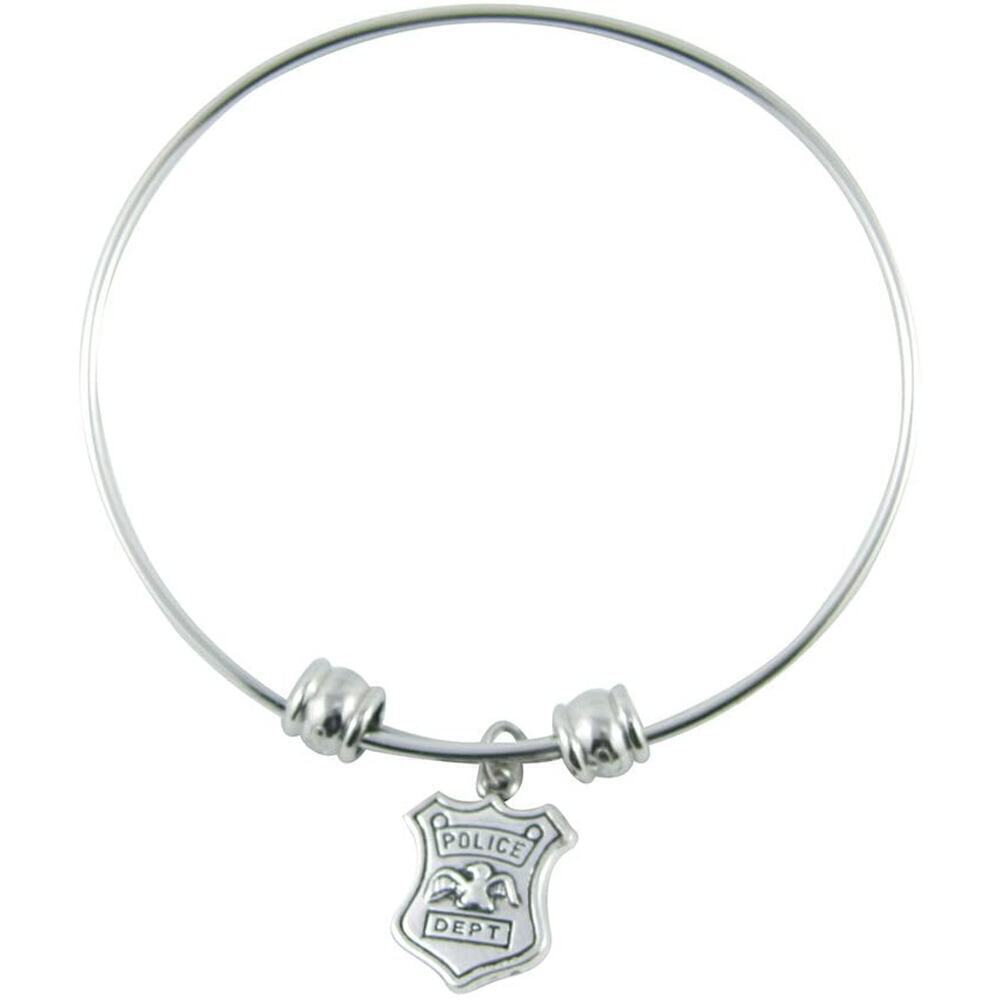 Police Dept Officer Detective Constable Badge Bangle Jewelry